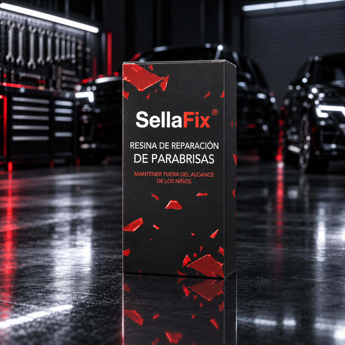 SellaFix - Kit de Reparación de Grietas y Fisuras de Parabrisas, Sella y Detiene el Daño