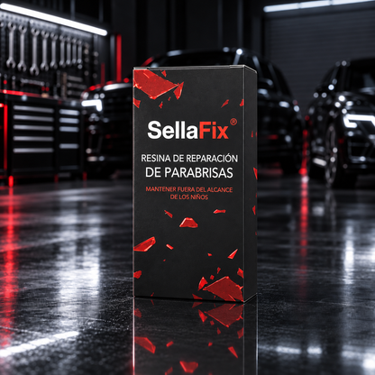 SellaFix - Kit de Reparación de Grietas y Fisuras de Parabrisas, Sella y Detiene el Daño