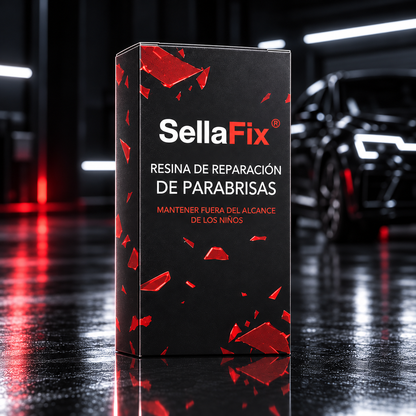 SellaFix - Kit de Reparación de Grietas y Fisuras de Parabrisas, Sella y Detiene el Daño